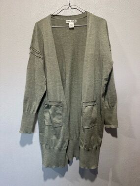 Olive Open-Front Women’s Cardigan Sweater